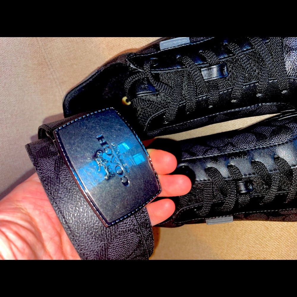 Coach shoes and belt